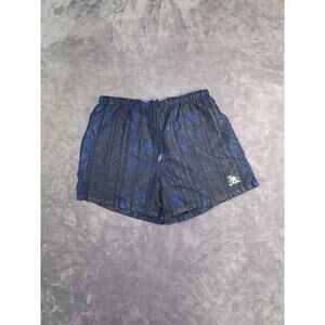 VINTAGE Gotcha Size 34 Swim Trunks Men's Black Green Beach Summer C28-41